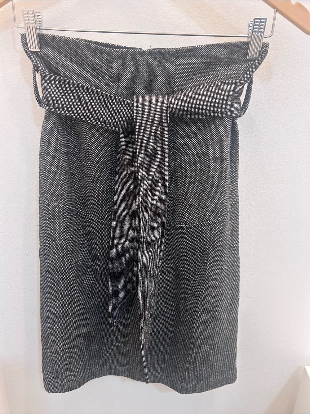 Club Monaco Classic Wool-Blend Tweed Belted Skirt